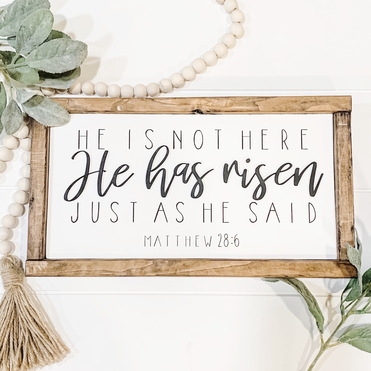 He Is Risen Sign Easter Decor Easter Decoration Easter Wood Sign Farmhouse Sign Religious Easter Decor Rustic Signs 3d Sign 1772524324273.jpg