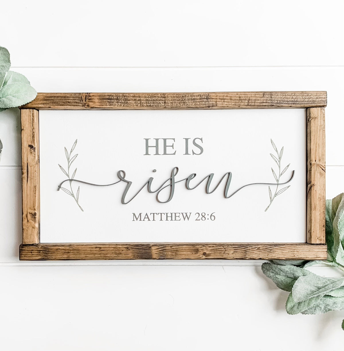 He Is Risen Sign Easter Decor Easter Decoration Easter Wood Sign Farmhouse Sign Religious Easter Decor 1772524545444.jpg