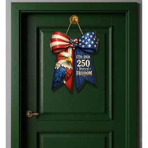 Wooden Patriotic Bow Door Sign America 250th Anniversary Eagle Flag Decor 1773039316105.jpg