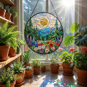 Forest Mountain Stained Glass Suncatcher Nature Window Hanging Mother S Birthday Gift For Mom 1773042985926.jpg