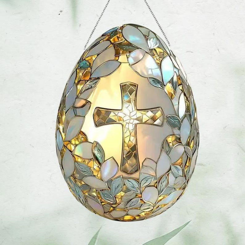 Easter Egg Stained Acrylic Suncatcher Christian Cross Window Hanging Easter Holiday Decor Faith Inspired Art Gift Spring Home Ornament 1773129185641.jpg