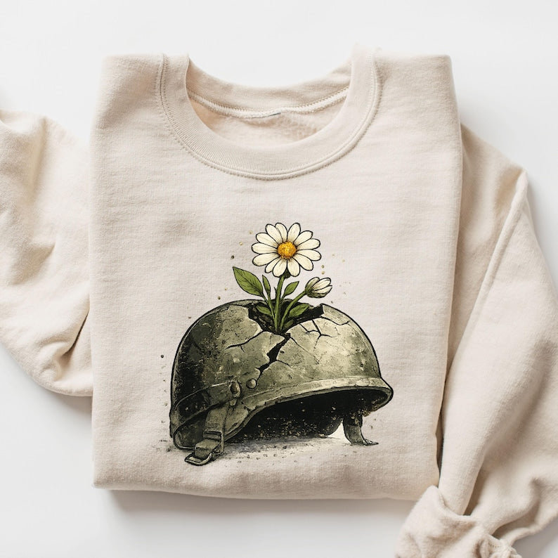 Flower Helmet Peace Sweatshirt Anti War Hoodie Vintage Protest Sweat Stop War Graphic Sweatshirt Activist Sweats 1773133241849.jpg