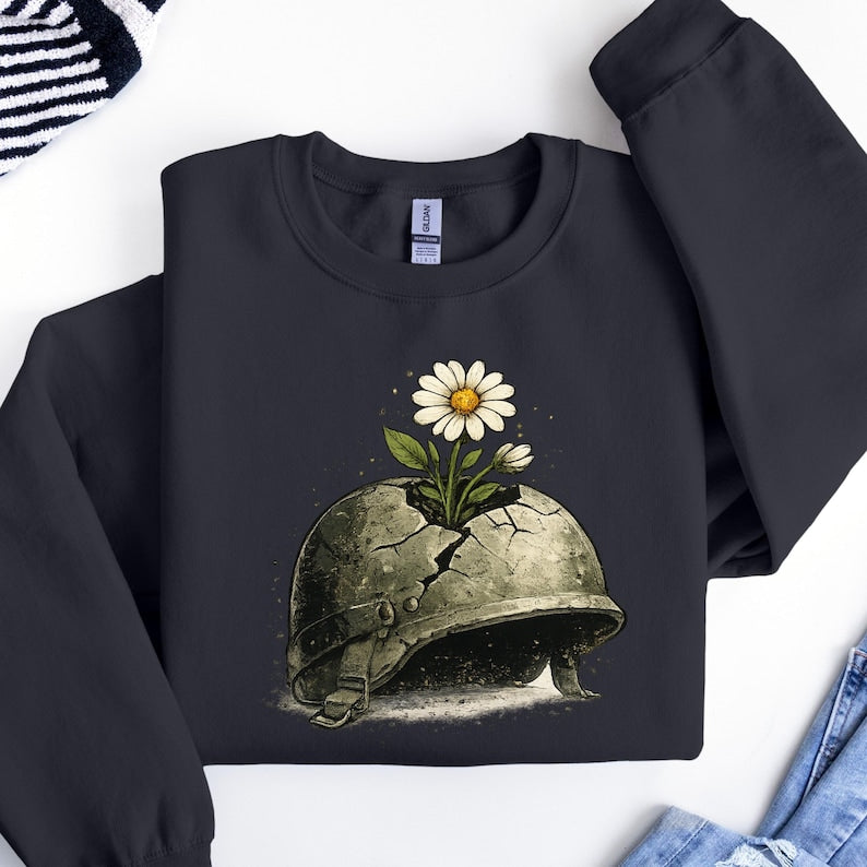 Flower Helmet Peace Sweatshirt Anti War Hoodie Vintage Protest Sweat Stop War Graphic Sweatshirt Activist Sweats 1773133241900.jpg