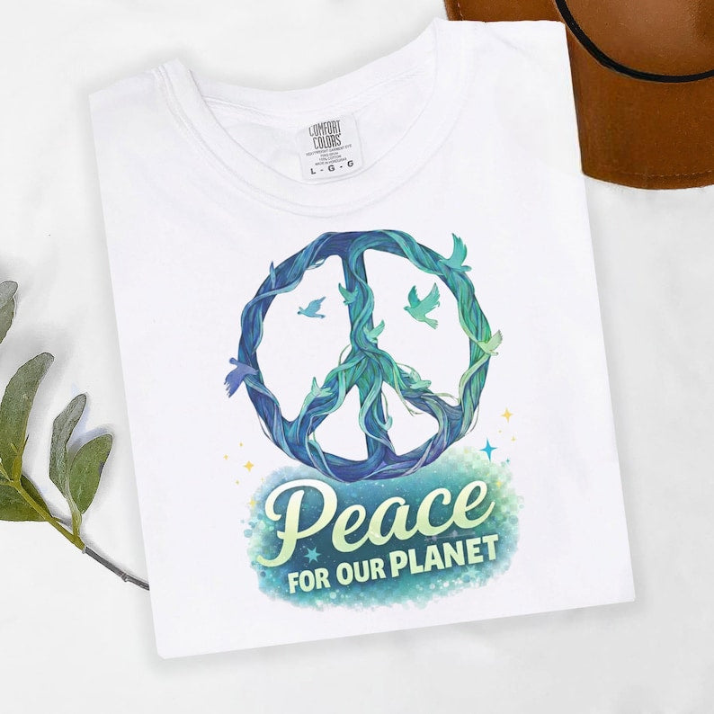 Comfort Colors Peace Sign Shirt No War Shirt Peaceful Unity Tee 1773137343035.jpg