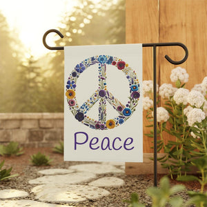 Floral Peace Sign Garden Flag Wildflower Yard Banner 1773195835655.jpg