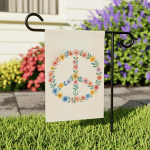 Peace Sign Garden Flag   Floral Garden Flag   Hippie Garden Flag   Watercolor Garden Flag   Spring Yard Flag 1773196241225.jpg