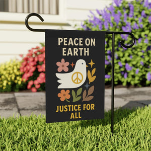 Peace On Earth Garden Flag  Retro Peace Dove Yard Decor  Justice For All Outdoor  Boho Floral Activist Flag  Inspirational Home Decor 1773196997894.jpg