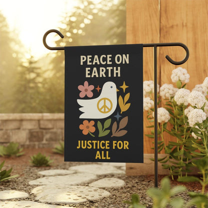 Peace On Earth Garden Flag  Retro Peace Dove Yard Decor  Justice For All Outdoor  Boho Floral Activist Flag  Inspirational Home Decor 1773196997935.jpg