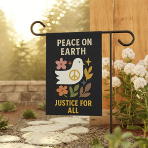 Peace On Earth Garden Flag  Retro Peace Dove Yard Decor  Justice For All Outdoor  Boho Floral Activist Flag  Inspirational Home Decor 1773196997935.jpg