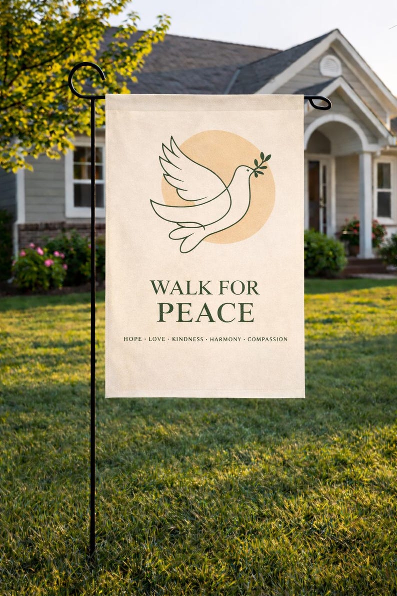 Walk For Peace Garden Flag Dove Olive Branch Yard Flag Inspirational Kindness Outdoor Decor Hope Love Harmony Gift 1773197170312.jpg