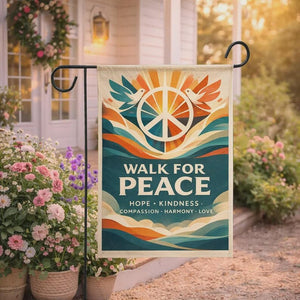 Walk For Peace Garden Flag Retro Peace Symbol Dove Yard Flag Inspirational Kindness Outdoor Decor Hope Harmony Gift 1773197348265.jpg