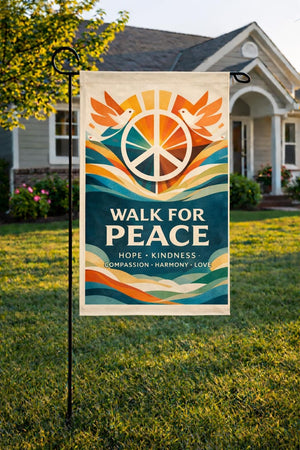 Walk For Peace Garden Flag Retro Peace Symbol Dove Yard Flag Inspirational Kindness Outdoor Decor Hope Harmony Gift 1773197348308.jpg
