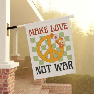 Make Love Not War Peace Retro Garden Flag Hippie Garden Flag Home Banner Garden Decor Gifts For Gardeners Liberal Flag 1773197486567.jpg