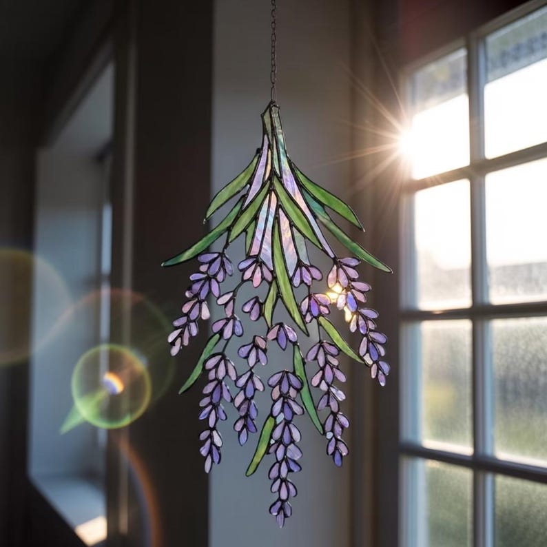 Lavender Suncatcher Hanging Purple Lavender Window Decor Botanical Floral Glass Art For Home 1773377161179.jpg