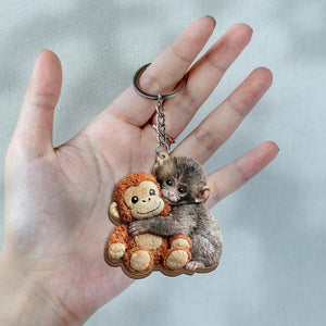 Viral Punch Monkey Acrylic Keychain Cute Baby Monkey With Plush Toy Gift Emotional Gift For Animal Lovers 1773633375325.jpg