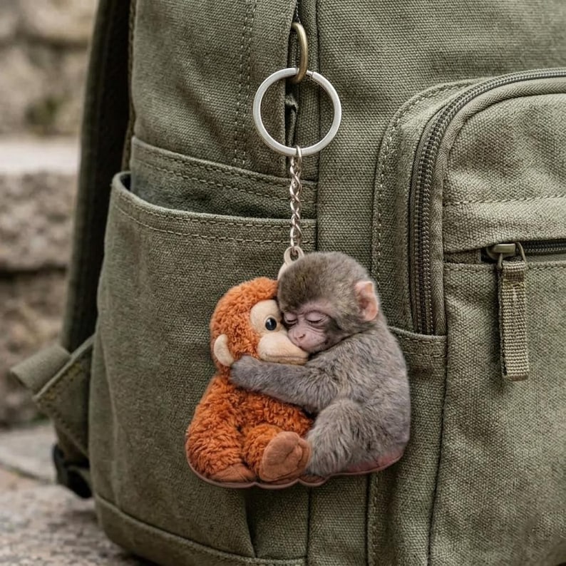 Viral Punch Monkey Wooden Keychain Cute Baby Monkey With Plush Toy Gift Emotional Gift For Animal Lovers Baby Monkey Punch 1773633964087.jpg