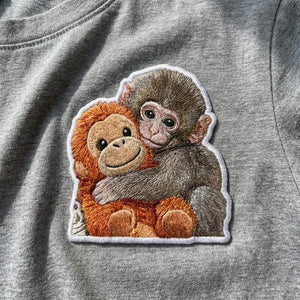 Punch The Monkey Embroidered Patch Team Punch Patch Animal Lover Apparel Cute Monkey Hugging Plush Patch For Jacket Backpack Hat 1773635429720.jpg