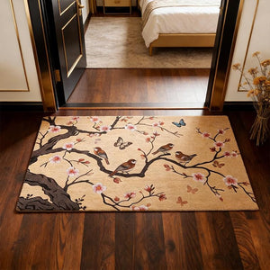 Japanese Cherry Blossom Bird Coir Mat Zen Garden Welcome Mat Spring Floral Welcome Mat Housewarming Gift Non Slip Indoor Entryway Mat 1773809342294.jpg