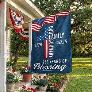 American Faith Patriotic Flag 250th Anniversary God Family Country Cross Banner Outdoor Garden Flag 1773887827546.jpg