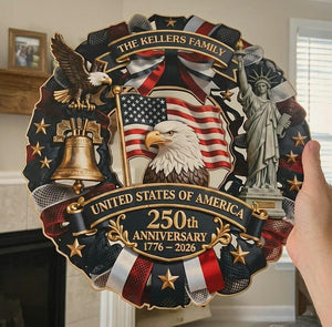 Personalized 250th Anniversary Wood Wreath 1776 2026 Patriotic Door Sign Semiquincentennial Family Name Decor 1773909778616.jpg