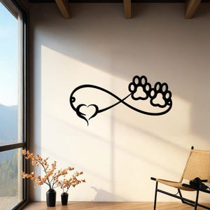 Dog Paw Infinity Heart Metal Wall Art Minimalist Pet Lover Wall Decor Modern Dog Memorial Gift For Home Or Office 1773973650475.jpg
