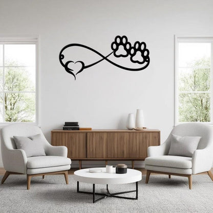 Dog Paw Infinity Heart Metal Wall Art Minimalist Pet Lover Wall Decor Modern Dog Memorial Gift For Home Or Office 1773973650523.jpg