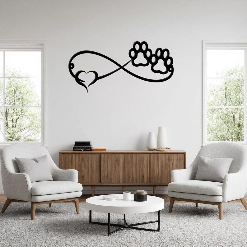 Dog Paw Infinity Heart Metal Wall Art Minimalist Pet Lover Wall Decor Modern Dog Memorial Gift For Home Or Office 1773973650523.jpg
