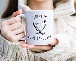 Fluent In Fowl Language Chicken Mug Crazy Chicken Lady Funny Chicken Lover Gifts Chicken Dad Chicken Mom Farmer Country Girl Coffee Mug 1773989752642.jpg
