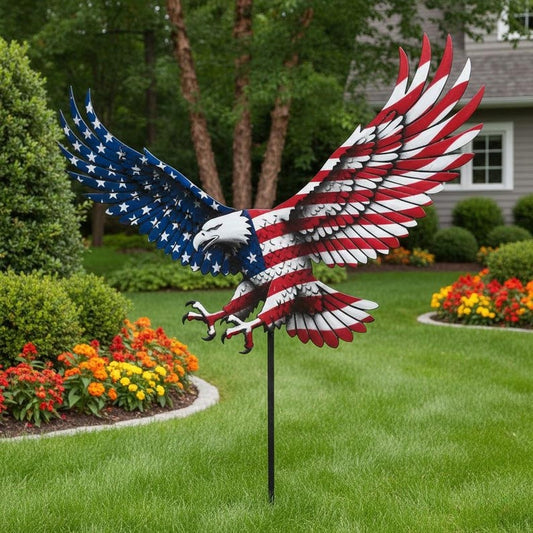 Patriotic Eagle Garden Stake American Flag Eagle Yard Decor Bald Eagle Outdoor Lawn Art Usa Garden Stake Gift 1774233850036.jpg