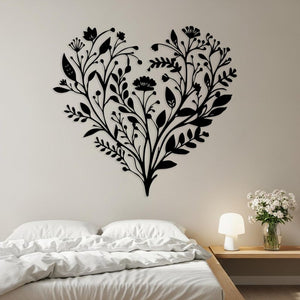 Heart Shaped Floral Metal Wall Art Botanical Wall Decor For Living Room Above Bed Nature Wall Art Romantic Gift For Her 1774323304946.jpg