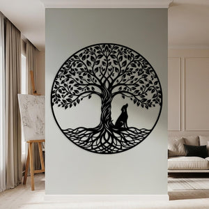 Tree Of Life Dog Metal Wall Art Oversized Zen Dog Lover Decor Meditative Home Decor Animal Lovers Metal Sign Gift For Dog Loss 1774335641449.jpg