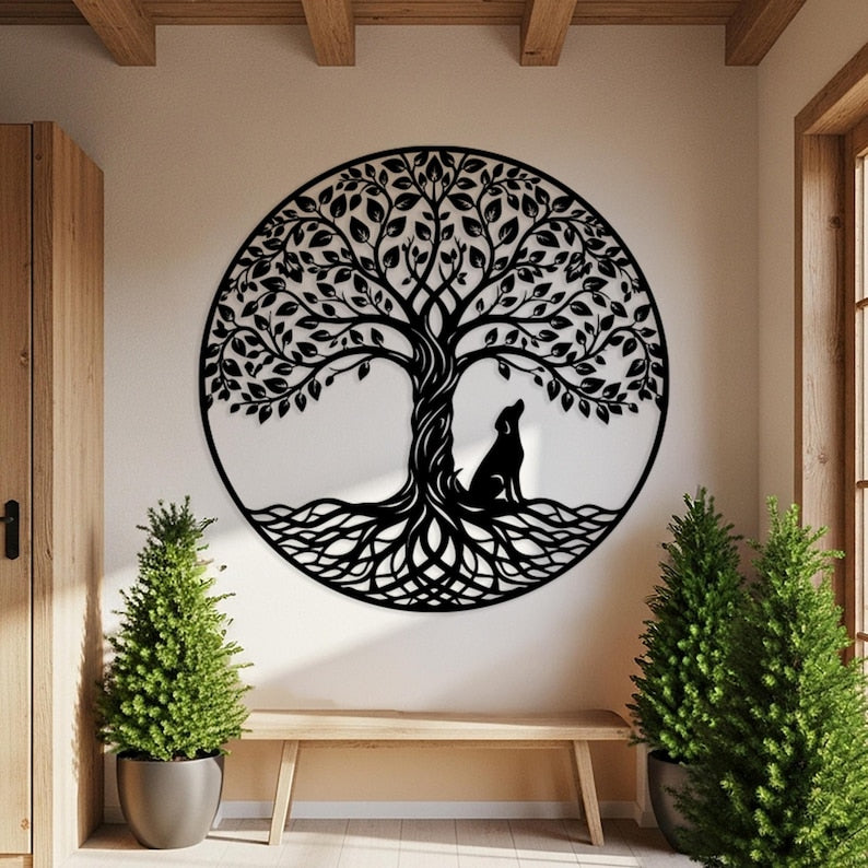 Tree Of Life Dog Metal Wall Art Oversized Zen Dog Lover Decor Meditative Home Decor Animal Lovers Metal Sign Gift For Dog Loss 1774335641801.jpg