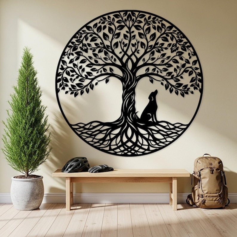 Tree Of Life Dog Metal Wall Art Oversized Zen Dog Lover Decor Meditative Home Decor Animal Lovers Metal Sign Gift For Dog Loss 1774335641926.jpg
