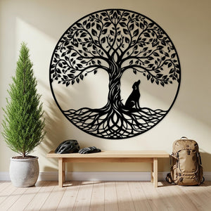 Tree Of Life Dog Metal Wall Art Oversized Zen Dog Lover Decor Meditative Home Decor Animal Lovers Metal Sign Gift For Dog Loss 1774335641926.jpg