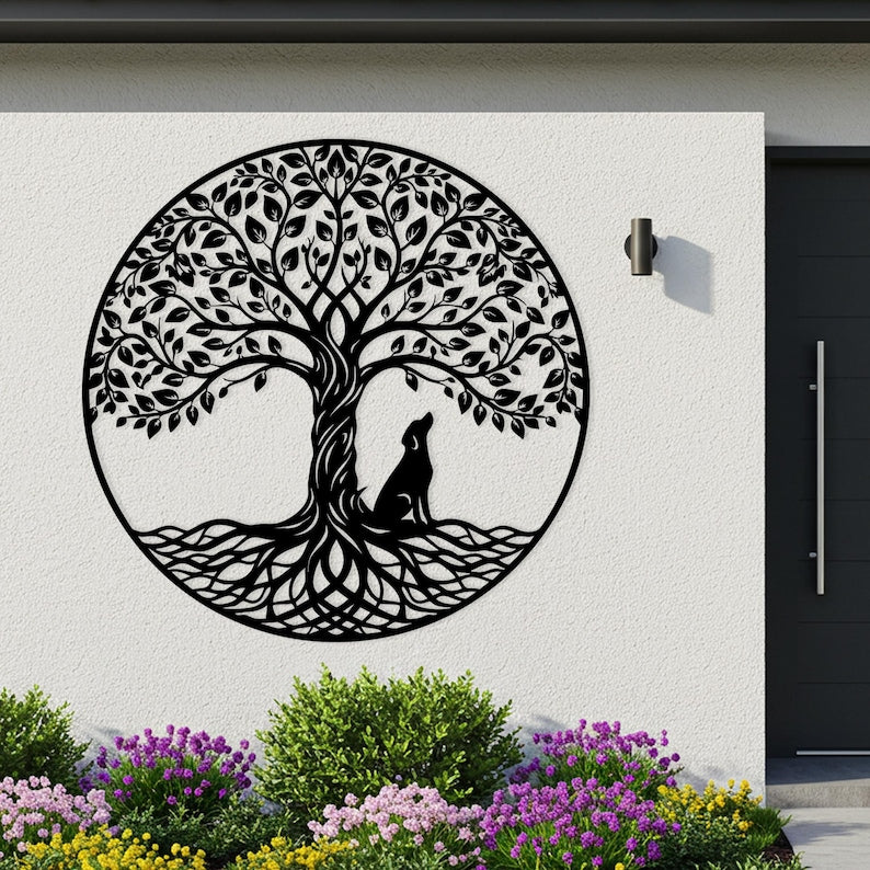 Tree Of Life Dog Metal Wall Art Oversized Zen Dog Lover Decor Meditative Home Decor Animal Lovers Metal Sign Gift For Dog Loss 1774335642066.jpg