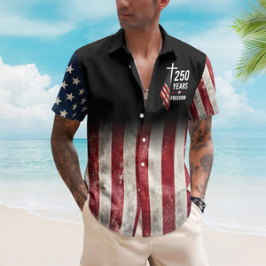 American Flag 250 Years Hawaiian Shirt Vintage 1776 2026 Patriotic Aloha Tee Independence Day Gift For Men Dad Grandpa Beach 1774491109212.jpg
