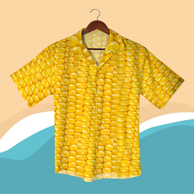 Corn Hawaiian Shirt Funny Summer Aloha Shirt  Shorts Food Print Beach Outfit Unique Vacation Clothing Tropical Matching Set Gift 1774494801709.jpg