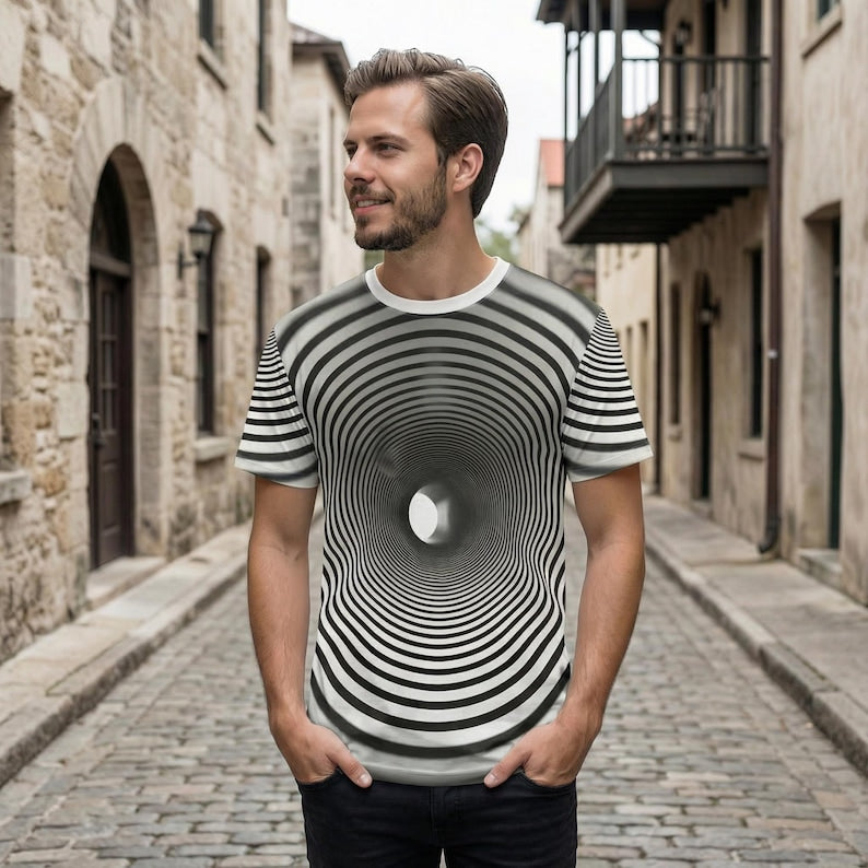 3d Black Hole Optical Illusion T Shirt Cyberpunk Rave Tee 1774508780834.jpg