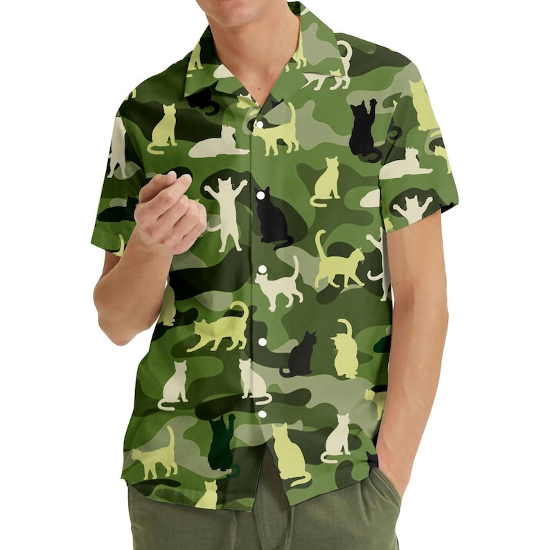 Camo Cat Hawaiian Shirt For Men Women Youth Funny Camouflage Cat Print Shirt Gift For Cat Lovers Summer Beach Button Down Shirt 1774509998489.jpg