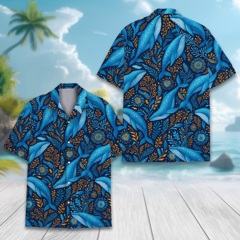 Whale Ocean Hawaiian Shirt Men Women Youth Blue Sea Life Aloha Shirt Humpback Whale Button Up Tropical Vacation Summer Shirt Gift 1774510835675.jpg