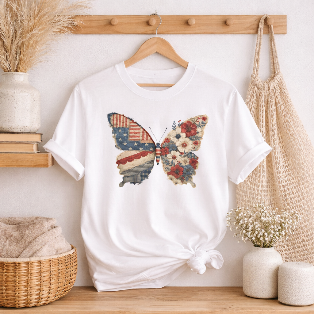 Patriotic Butterfly Shirt American Flag Butterfly Tee 4th Of July Shirt Independence Day Gift 1775097419901.png