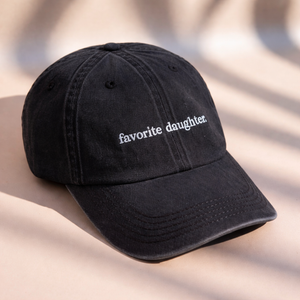 Favorite Daughter Embroidered Hat Washed Red Cotton Baseball Cap 1775640715097.png