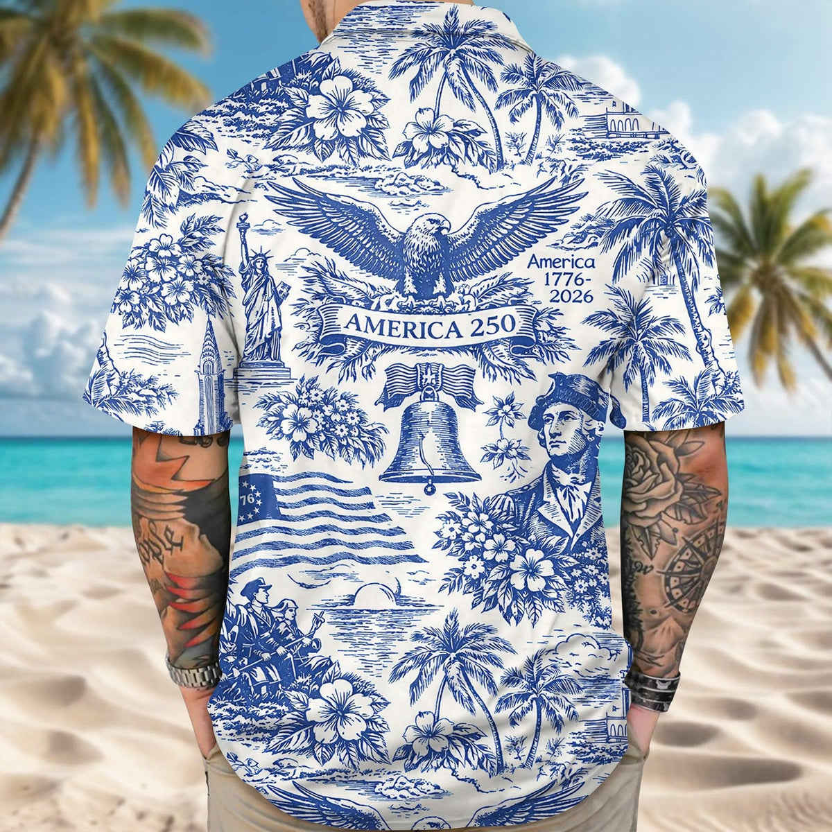 America 250 Hawaiian Shirt 1776 2026 Vintage Patriotic Shirt 250 Years Of America Celebration Button Down 1775704483814.jpg