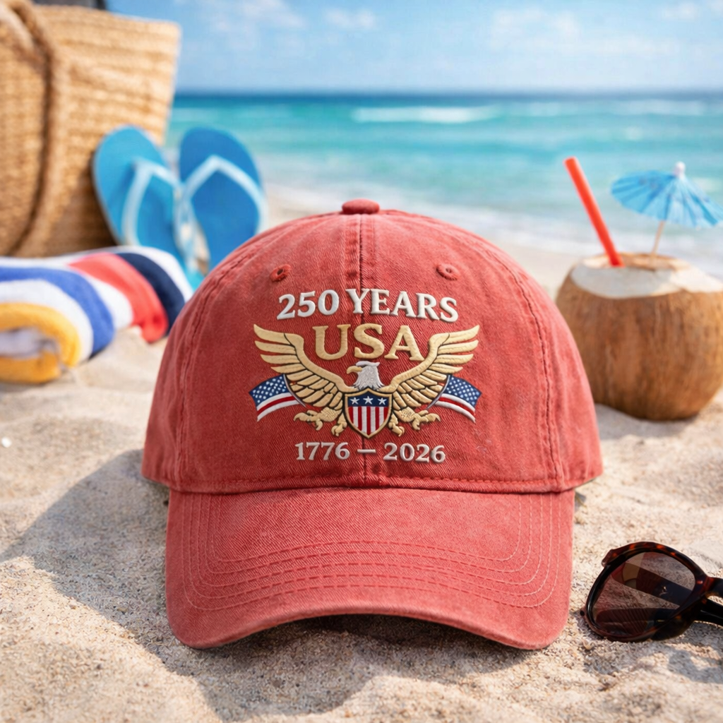 Usa 250th Anniversary Eagle Embroidered Washed Cotton Cap 1775706403815.png