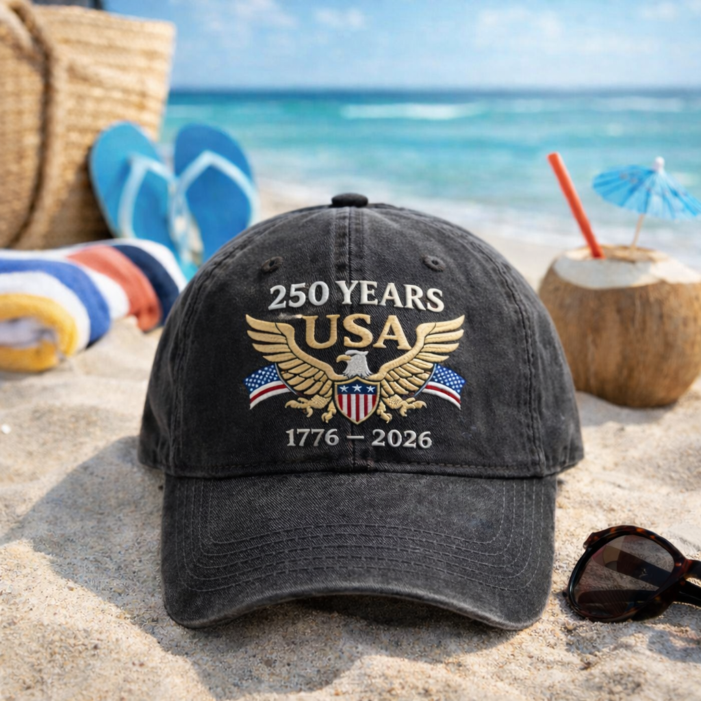 Usa 250th Anniversary Eagle Embroidered Washed Cotton Cap 1775706403912.png