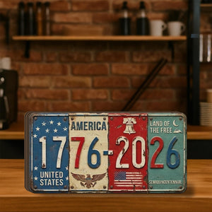 Usa 250th Anniversary Block Sign Rustic License Plate Art 1776 2026 Semiquincentennial Decor 1776758306241.jpg