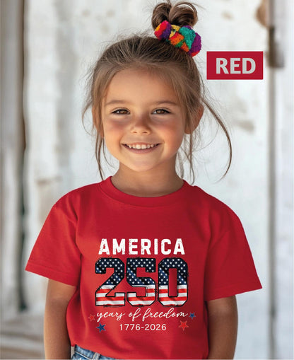 United States Of America 250th Anniversary Kids Shirt Comfort Colors Patriotic Flag 4th Of July T Shirt 250 Years Of Independence Top 1776761434606.jpg