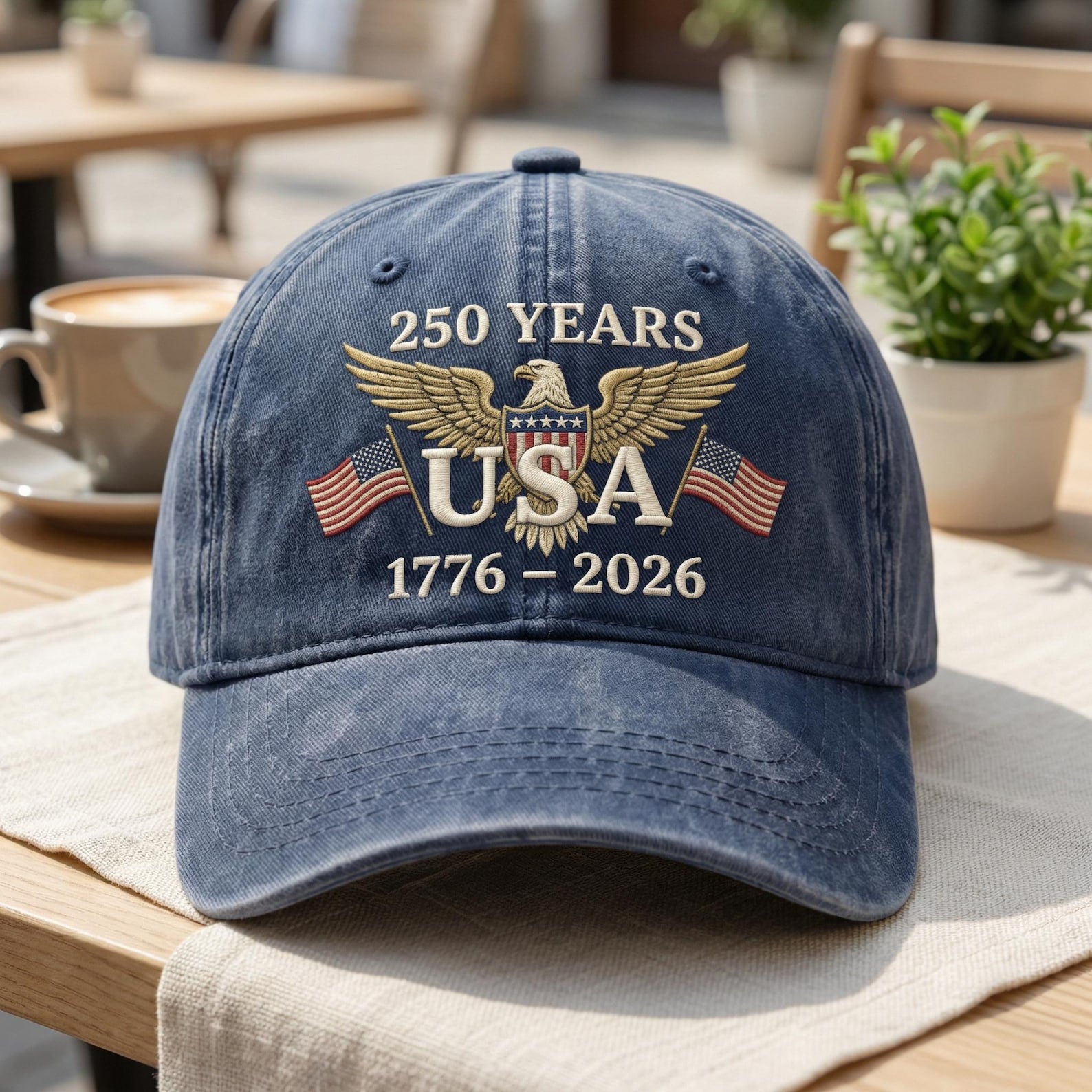 Usa 250th Anniversary Eagle Embroidered Cotton Cap Minimalist Baseball Hat 1777435035978.jpg
