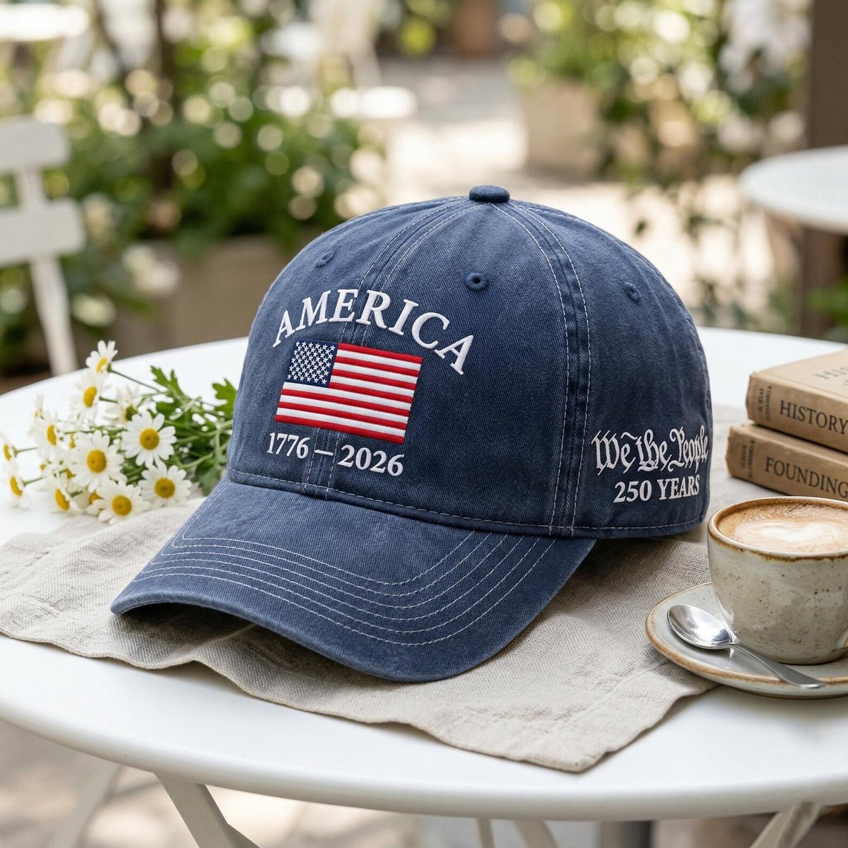 Embroidered Baseball Cap America 1776 2026 We The People 250 Years 1777435449322.jpg