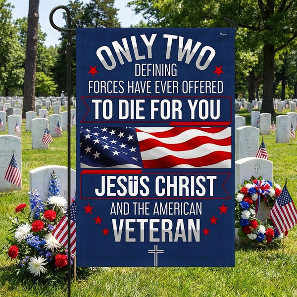 Memorial Day Veterans Day Flag Veteran Only Two Defining Forces Have Ever Offered To Die For You Jesus Christ And The American Flag 1777450358925.jpg
